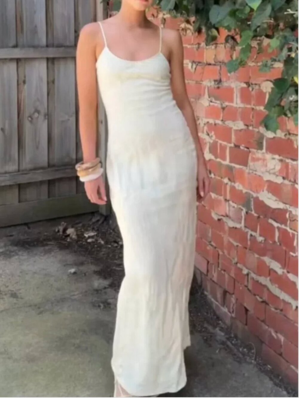 NWT Venroy Linen Slip Maxi Dress - Sand Oatmeal Light Beige Quiet Lux XSmall